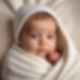 Infant comfortably swaddled in a soft blanket