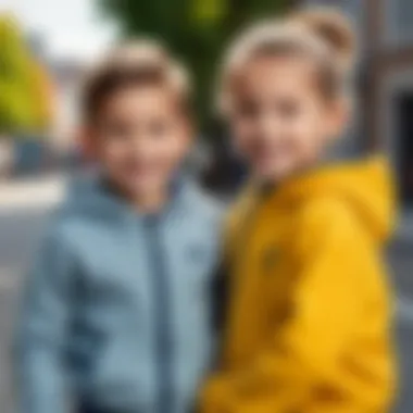 Active Kids Enjoying Comfortable Clothing Playful children wearing comfortable clothes