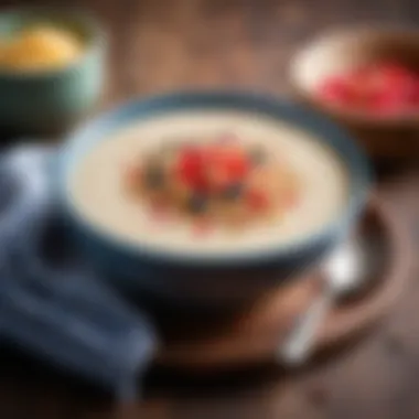 Amaranth porridge served in a bowl