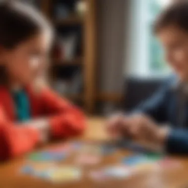 Children playing Uno together