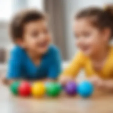 Children enjoying ball toys for stress relief