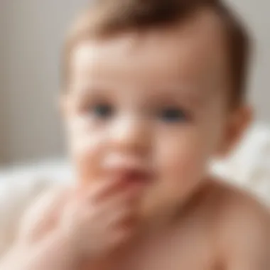 Applying cream on a newborn's skin