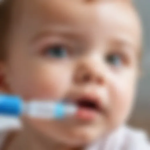 Baby using Aqualor Baby nasal spray