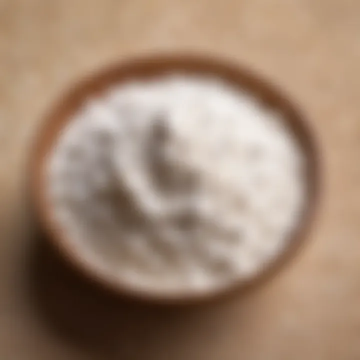 Powdered ascorbic acid in a small dish