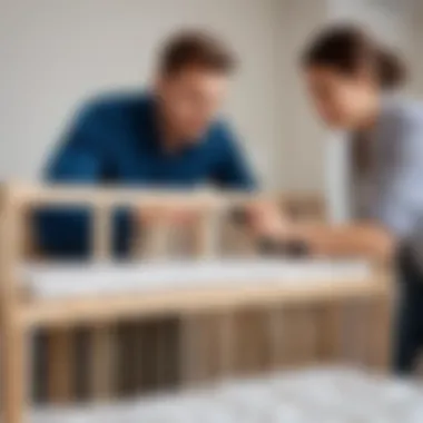 A parent assembling a crib safely and securely