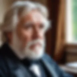 A portrait of Ivan Turgenev reflecting his literary genius.