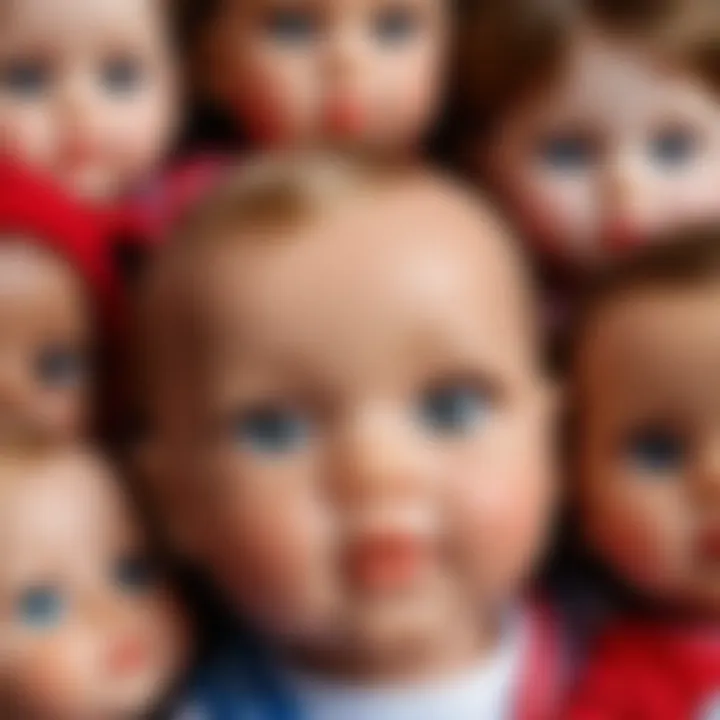 Diverse collection of Baby Born dolls showcasing various styles and features