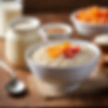 A bowl of freshly prepared baby porridge