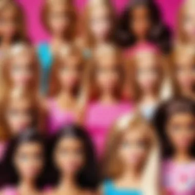 A collection of diverse Barbie dolls showcasing various styles and themes.