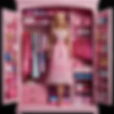 Intricate Barbie Wardrobe Design Beautifully crafted Barbie doll wardrobe with intricate details