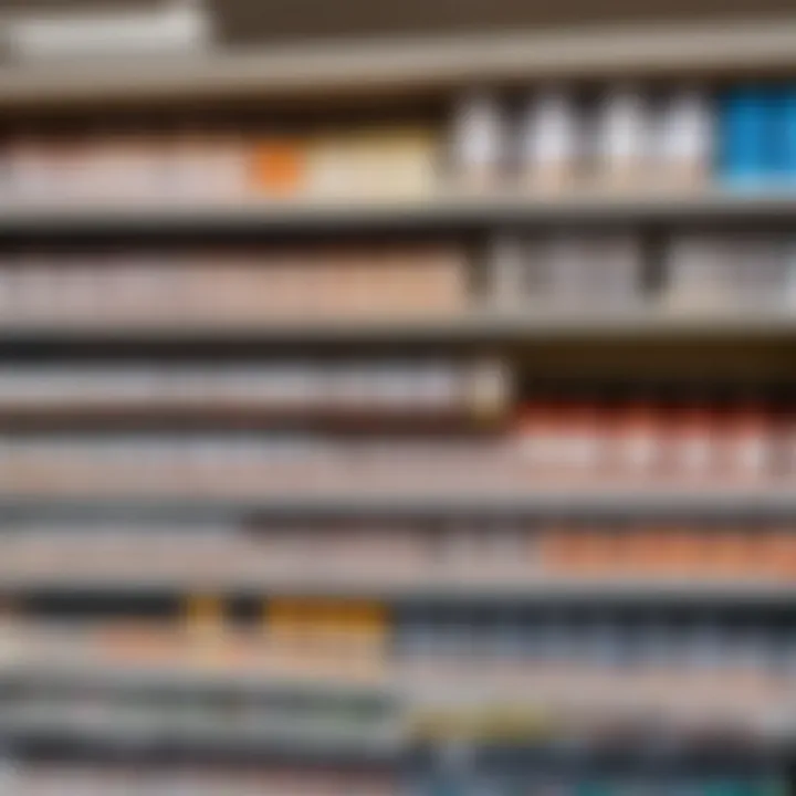 Display of various BCA supplements on a shelf