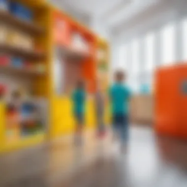 Safe and Clean Environment for Children Children playing in a clean environment with bright colors