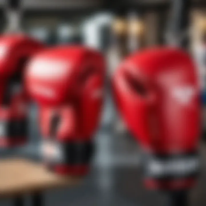 Comparison of boxing gloves designed for training versus competition.