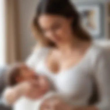 Comfort and Support During Breastfeeding A serene setting for breastfeeding with a focus on comfort and support