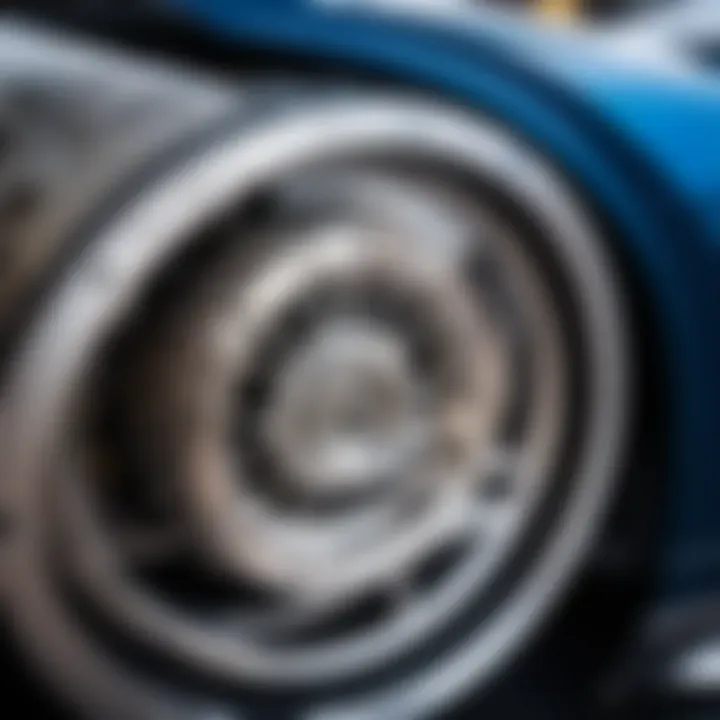 Close-up of Bugatti's intricate engineering details