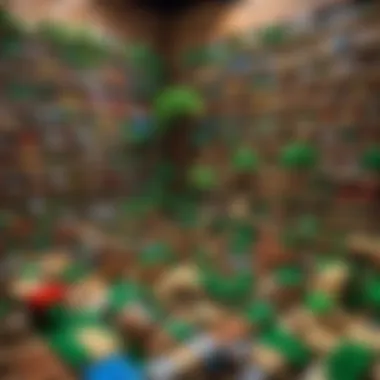 LEGO Minecraft Sets Showcase An array of LEGO Minecraft sets neatly displayed for evaluation