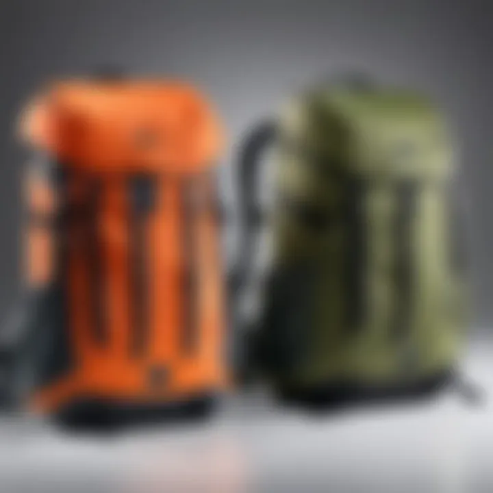 Comparison of backpacks in a side-by-side layout