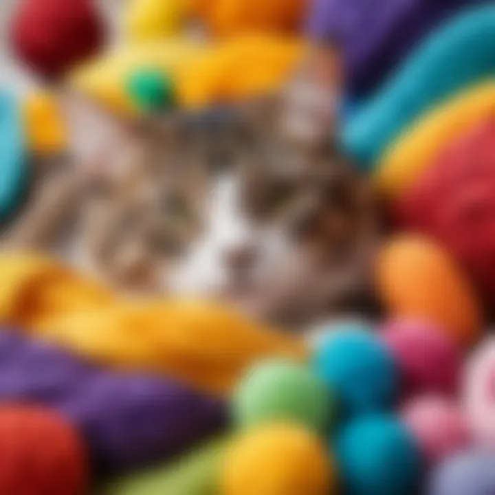 Various fabric types suitable for cat toys