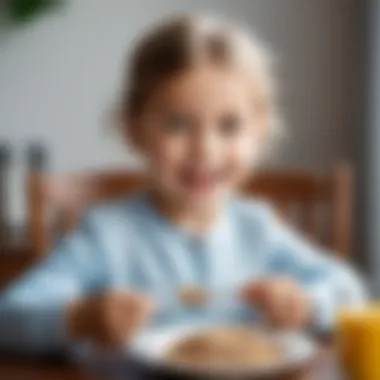 Child enjoying a balanced meal with calcium and magnesium