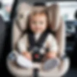 High-quality toddler car seat showcasing safety features