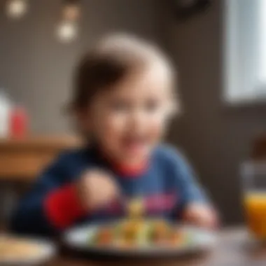 A child enjoying bombara in a healthy meal