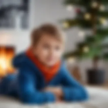 A child in a cozy setting created by effective heating Child enjoying a comfortable environment
