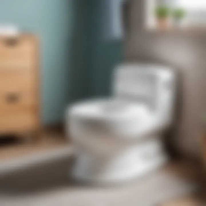 Child-friendly potty resembling a toilet