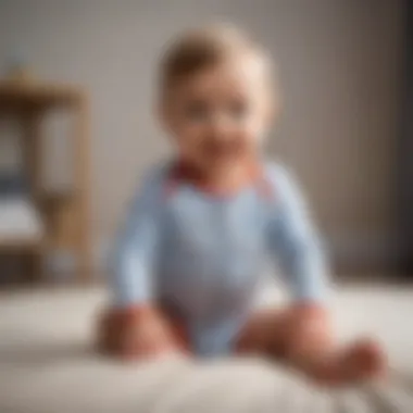 Active Play in a Baby Bodysuit A child wearing a bodysuit engaging in playful activity, demonstrating comfort and flexibility.