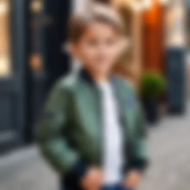 Child wearing a safe and stylish bomber jacket