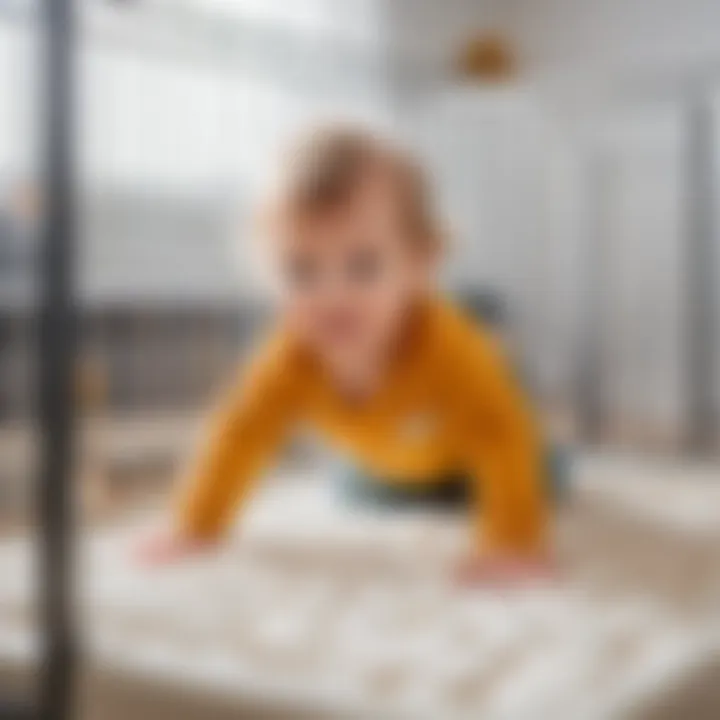 Child enjoying time in a secure playpen