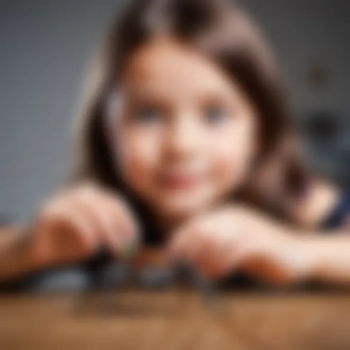 Child playing with a lifelike spider toy