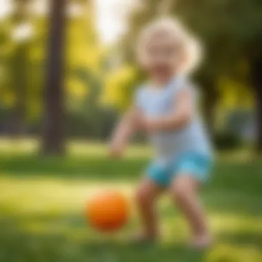 A child happily playing outdoors, representing health and vitality