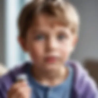 Child taking medication