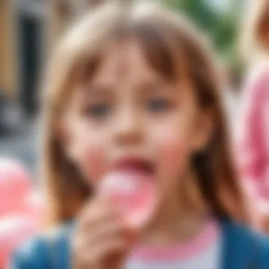 Children enjoying bubble gum