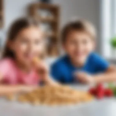 Children enjoying healthy snacks