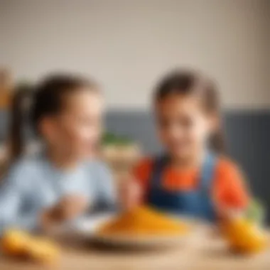 Children enjoying a healthy meal