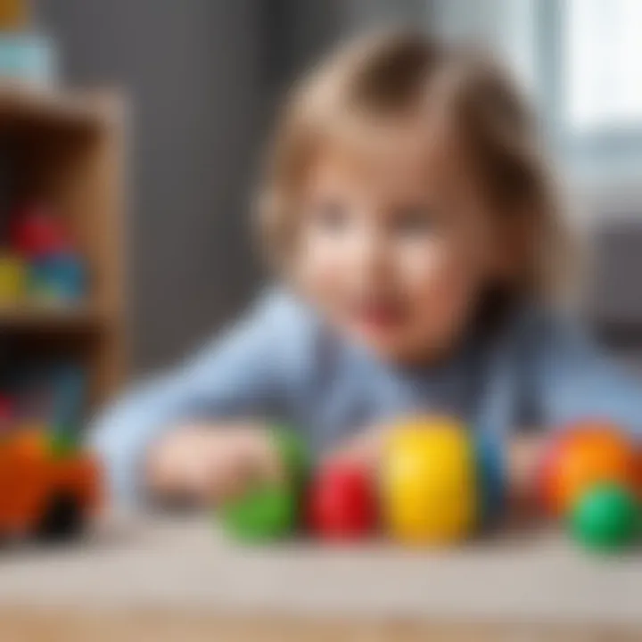 Children engaged in play with audible toys