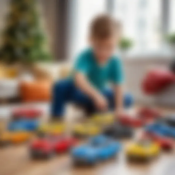 Children playing with King toy and other Cars merchandise