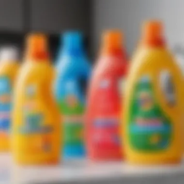 Bottles of recommended laundry detergents for kids