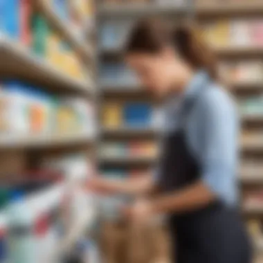 Selecting Safe Household Products A parent checking labels for safety features