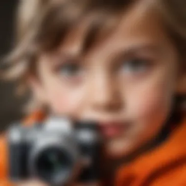 Close-up of a durable camera designed for kids