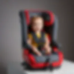 Various types of booster seats arranged for selection