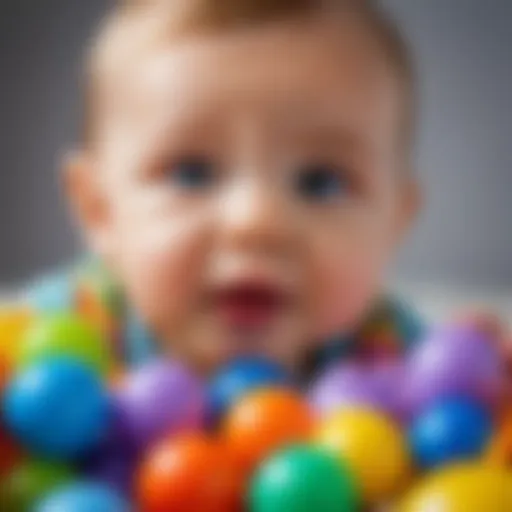 Colorful baby toys that promote sensory exploration
