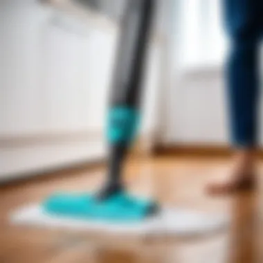 Cleaning different surfaces with a steam mop