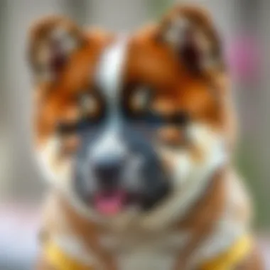 Close-up of an Akita puppy