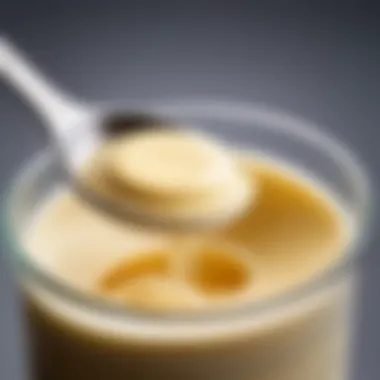 Detailing Baby Formula Measurement Close-up of a measuring spoon filled with baby formula