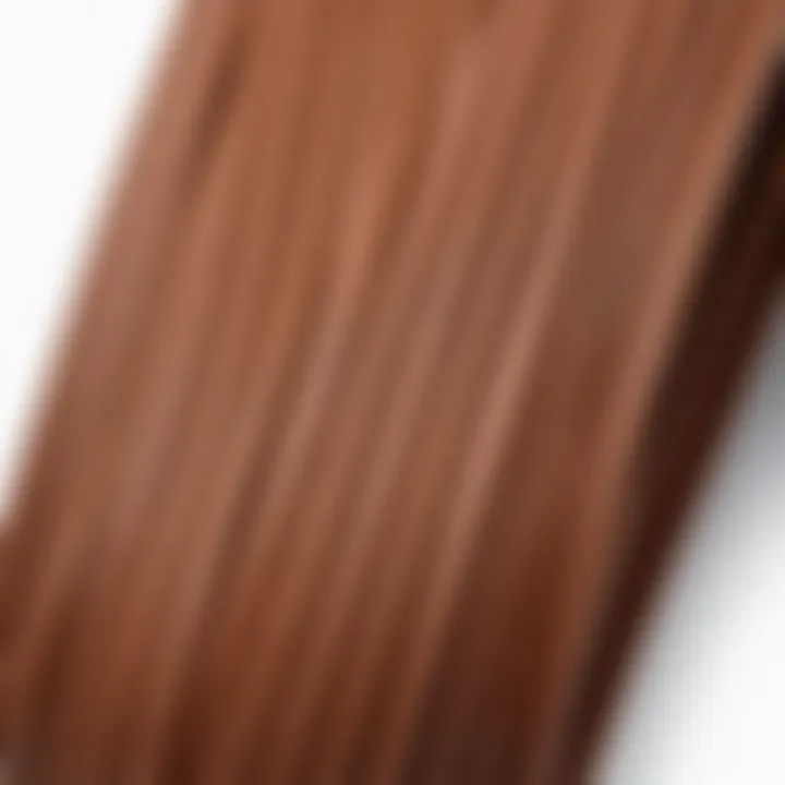 Close-up of brown resistance band showcasing material quality