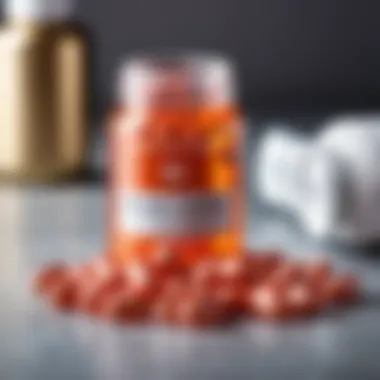 Collagen Capsules Display Collagen capsules on a table