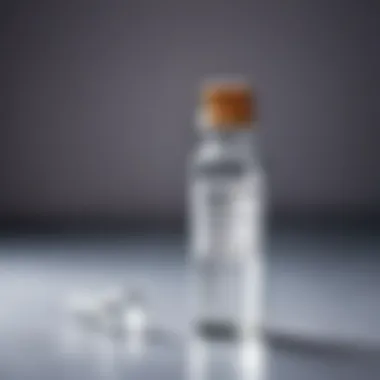 A vial of colloidal silver solution showcasing its purity