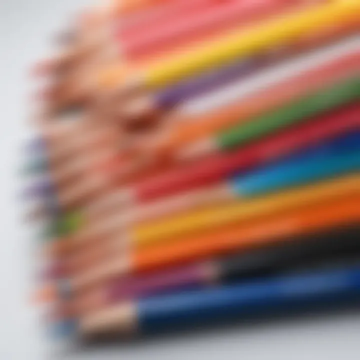 Comparison of colored pencil brands with their features highlighted